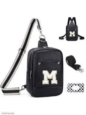 Vegan Leather Convertible Diaper Bag Crossbody with Wipe Dispenser